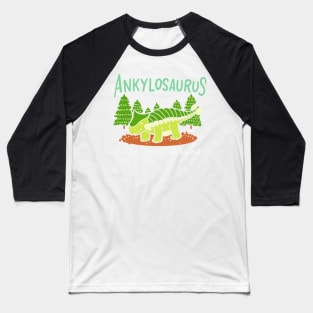 DINOSAUR: Ankylosaurus Baseball T-Shirt